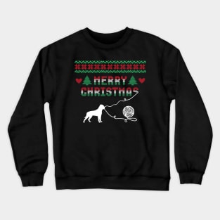 Rottweiler Dog Stitch Christmas Design Crewneck Sweatshirt